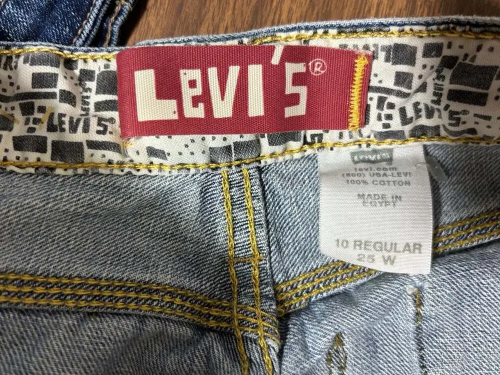 Levi's Boys Vintage Y2K Carpenter Denim Shorts Size 10 Regular